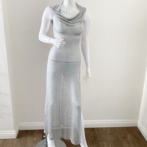 Dolls Kill Silver Maxi Dress